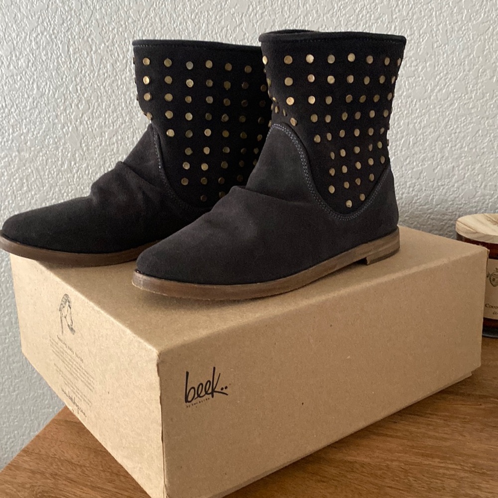 Beek studded suede boots size 6